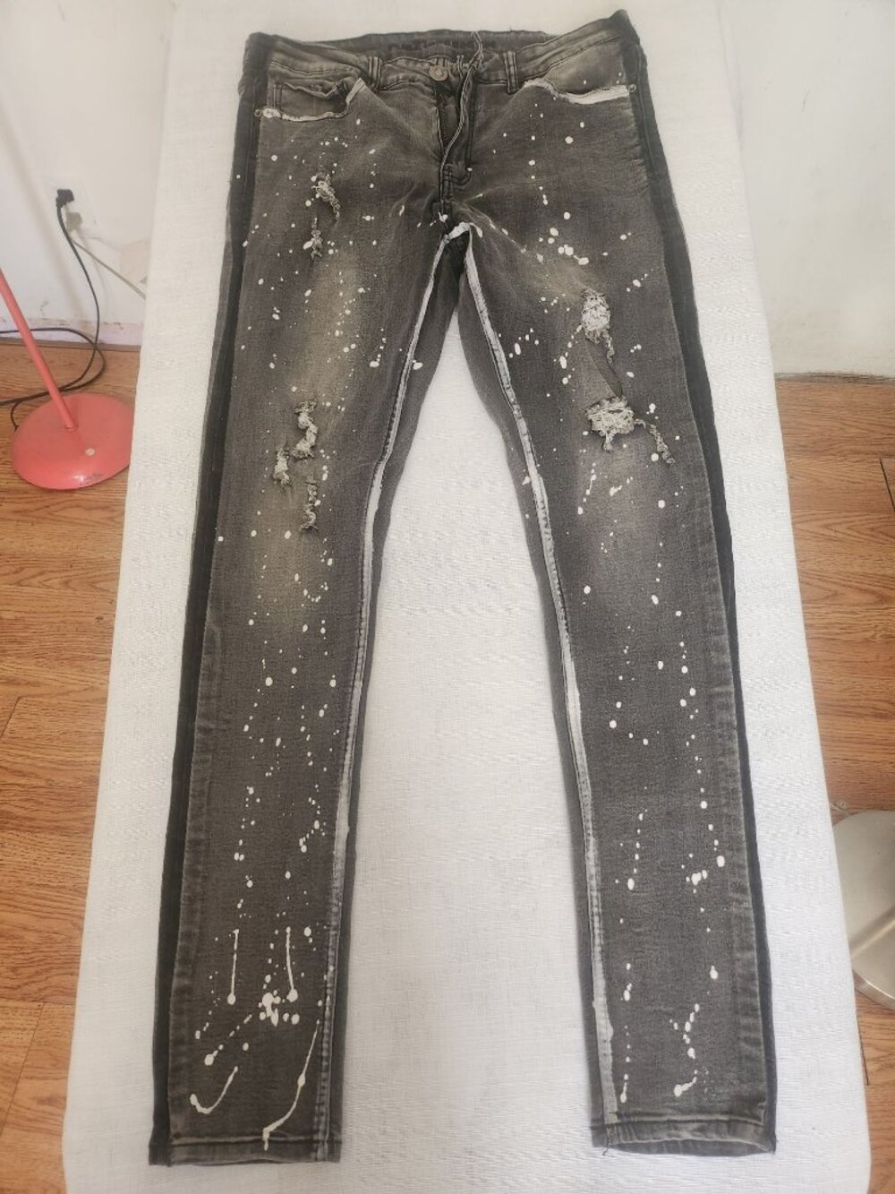 Rue21 premium jeans 34x34 skinny supreme flex grey/negro